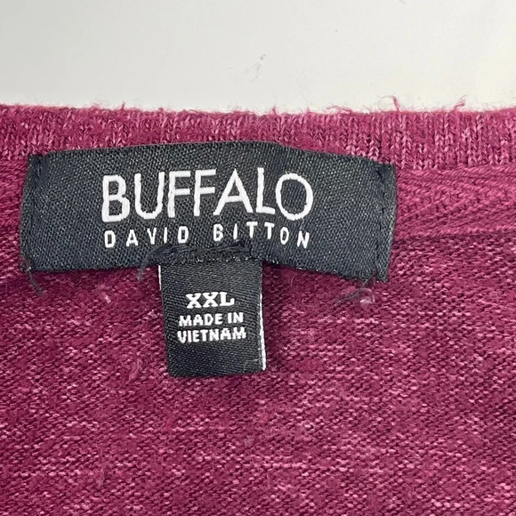 Buffalo David Bitton Womens Dark-magenta XXL Long Sleeve Viscose Blend - Picture 3 of 9